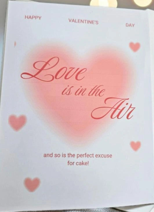 Valentines Day Cake Card
