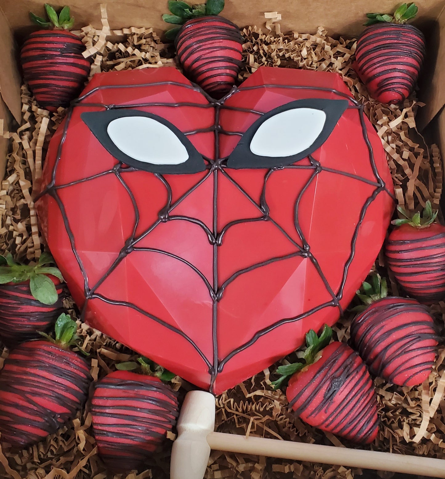 Breakable chocolate hearts