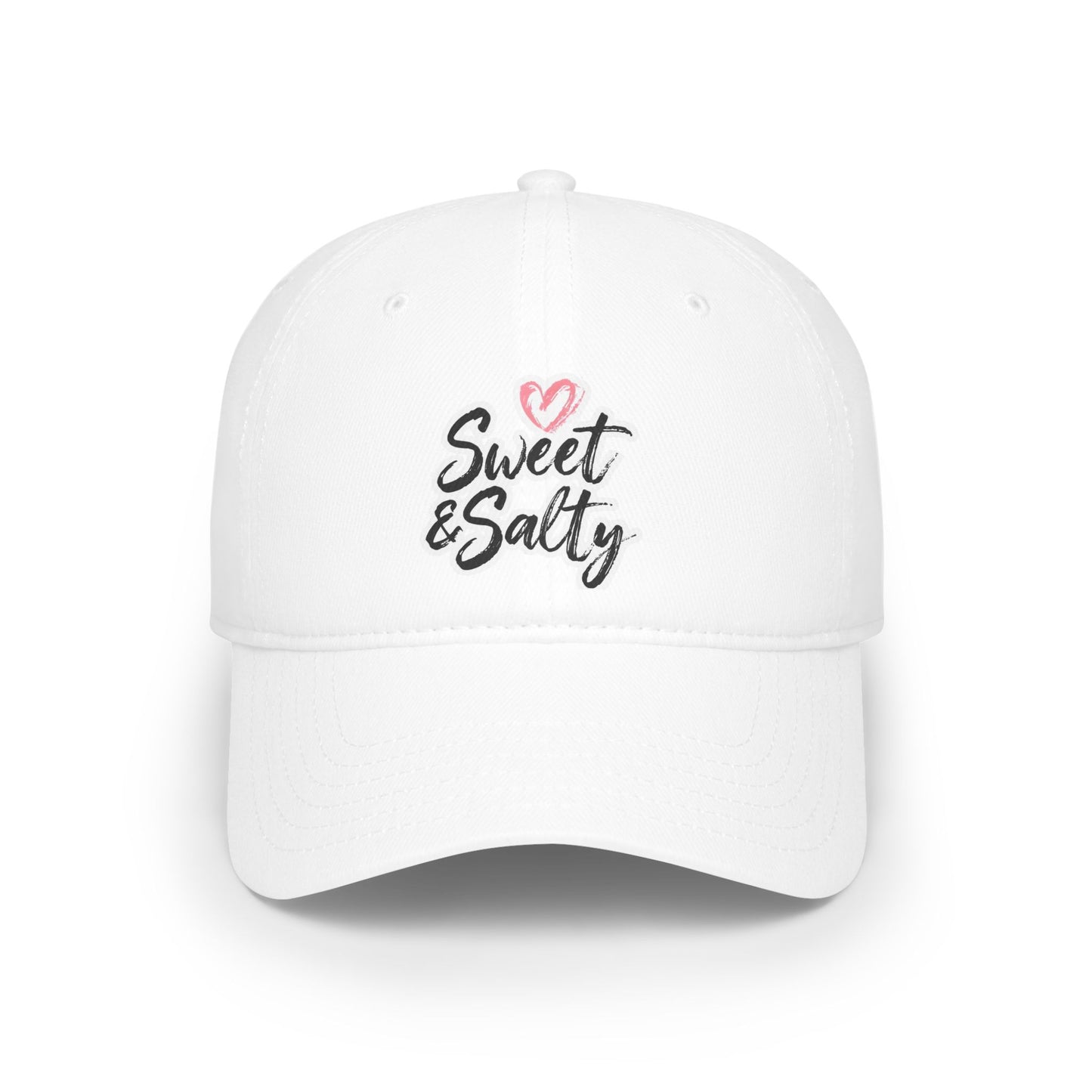 Sweet and Salty Hat, Fun Heart Embroidered Cap, Unisex Adjustable Baseball Hat, Cute Love Baseball