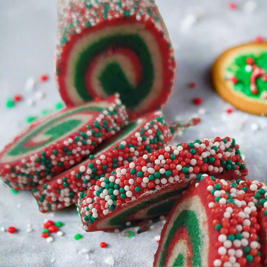 Peppermint Pinwheel Cookies