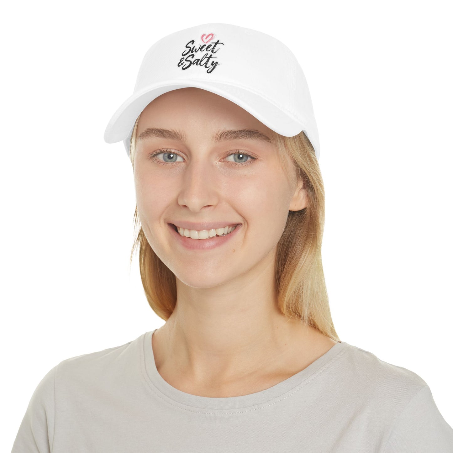 Sweet and Salty Hat, Fun Heart Embroidered Cap, Unisex Adjustable Baseball Hat, Cute Love Baseball