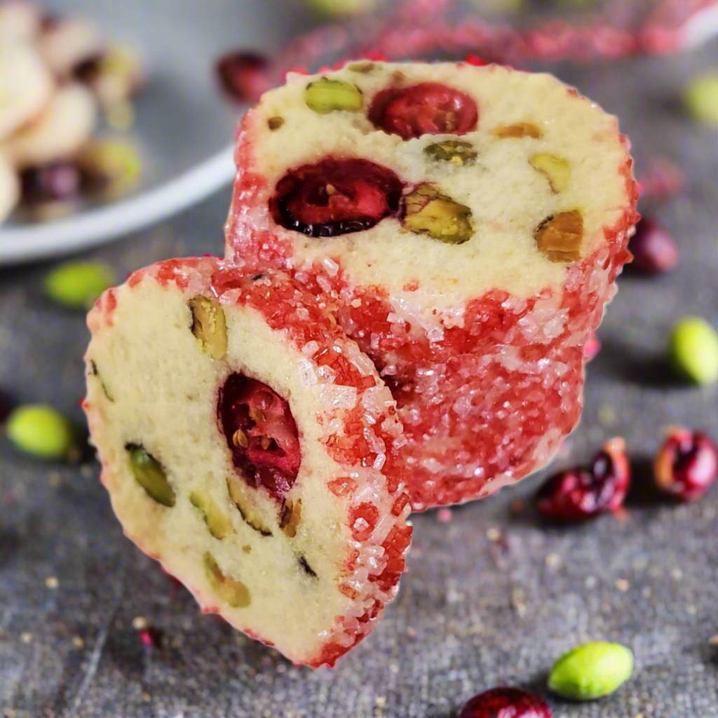 Cranberry Pistachio Shortbreads