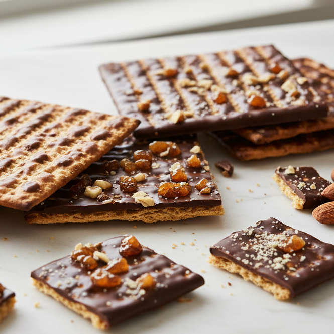 Chocolate Matzo Crunch Bars
